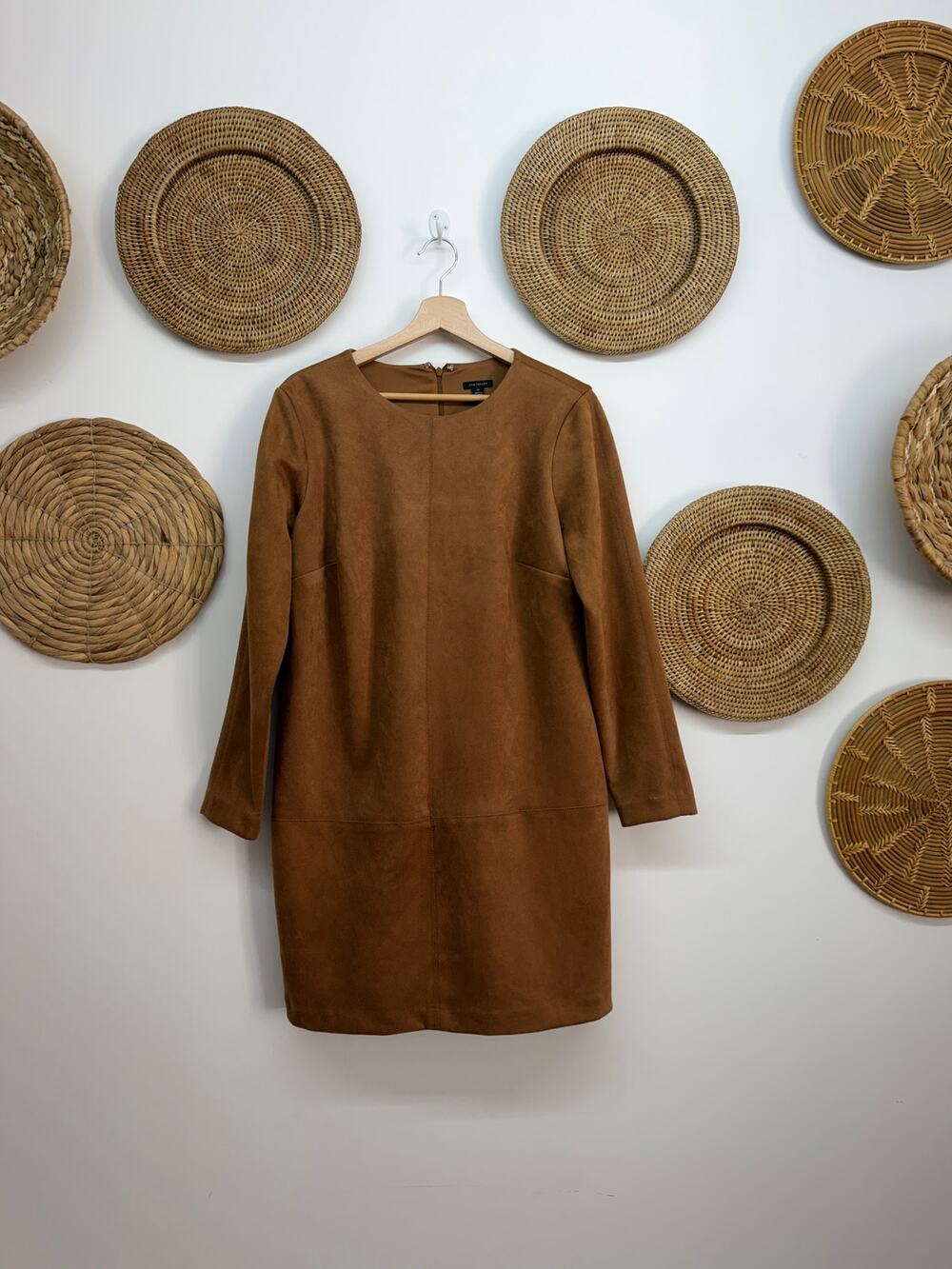 Ann Taylor Brown Faux Suede Mini Dress 10